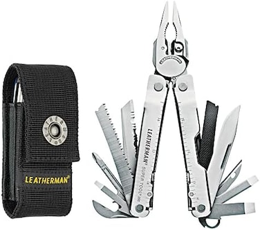 Leatherman, Super Tool 300 Multitool With Premium Replaceable Wire Cutters And Saw, Stainless Steel With Nylon Sheath