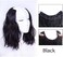 Medium Length 12" Wavy U-Shape Part Half Wig One Piece Clip In Hair Extension Black