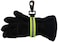 Heavy Duty Firefighter Glove Strap With Green Reflective Trim - Ultimate Turnout Gear Firefighting Glove Safety Strap