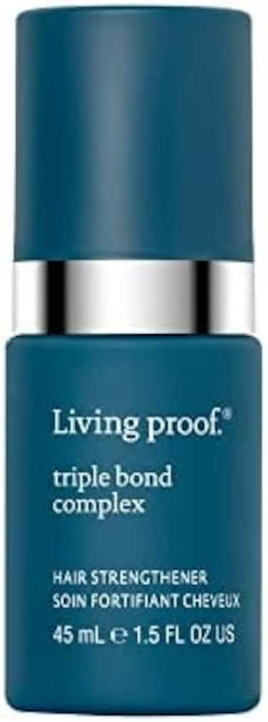 مركب ثلاثي الروابط من ليفينج بروف، 45 مل، معالجة للشعر، مقوي للشعر، إصلاح الشعر، خالي من السيليكون، خالي من البارابين، لم يتم الإساءة إلى الحيوانات لتصنيعه.