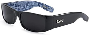 نظارات شمسية كبيرة الحجم بإطار سميك بعدسات فائقة، أسود - أزرق من الداخل، مقاس واحد