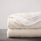 Longhui Bedding Acrylic White Cable Knit Sherpa Throw Blanket - Thick, Soft, Big, Cozy Ivory White Knitted Fleece Blankets For Couch, Sofa, Bed - Large 60 X 80 Inches Ivory White Coverlet, 5.2 Pounds