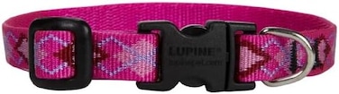 Lupine Puppy Love Patterned Adjustable Dog Collar For Small Dogs, 1/2-Inch/ 8-12-Inch