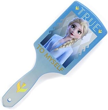 فرشاة شعر لوف هير فروزن 2 للبنات إلسا على شكل مجداف، باللون الأزرق