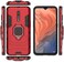 Compatible With Oppo Reno Z Case, Metal Ring Grip Kickstand Shockproof Hard Bumper Shell (Works With Magnetic Car Mount) Dual Layer Rugged Cover For Oppo Renoz (Red)