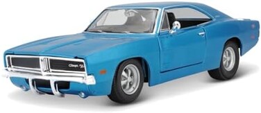 Maisto 1969 Dodge Charger R/T Blue 1:25 Diecast Model Car