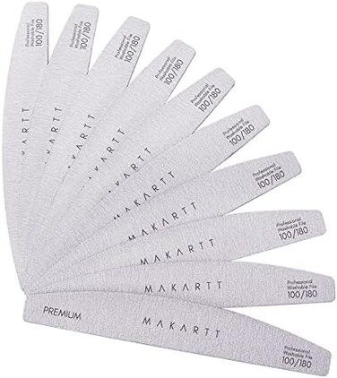 Zebra Nail File Washable Double Sided Emery Board 10 Pieces 100 180 Grit