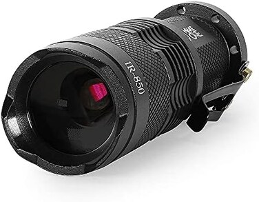 مصباح الأشعة تحت الحمراء 3 وات 850 نانومتر بالأشعة تحت الحمراء للرؤية الليلية - ضوء الأشعة تحت الحمراء غير مرئي للعين البشرية - ليتم استخدامه مع جهاز الرؤية الليلية (لا يشمل البطارية)