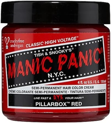 مانيك بانيك - صبغة شعر كريمية حمراء من بيلار بوكس ​​- 118 مل.
