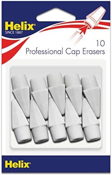 محايات كبيرة الحجم بغطاء قلم رصاص احترافي من هيليكس خالية من اللاتكس 10 قيراط (37360)