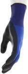 Memphis Gloves Mcr Safety Large Ninja Lite 18 Gauge Black Latex Free Polyurethane Palm And Fingertips Coated Work Gloves With Blue Athletic Grade Nylon Liner And Knit Wrist (N9696L)