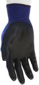 Memphis Gloves Mcr Safety Large Ninja Lite 18 Gauge Black Latex Free Polyurethane Palm And Fingertips Coated Work Gloves With Blue Athletic Grade Nylon Liner And Knit Wrist (N9696L)