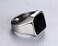 Mens Black Onyx Rings Stainless Steel Square Agate Signet Rings For Men, Pinky Thumb Ring Band For Dad Father Jewelry Gift For Him, Anillos De Hombre, Men's Ring For Gift For Men Boys