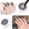 Chrome Nail Powder Metallic Mirror Effect Nail Powder Nail Art Chrome Black Mirror Powder Shiny Ultra Thin Dazzling Pigment Dust Nail Glitter Metal Decor For DIY Nail Art Gel Polish 1G/Bottle