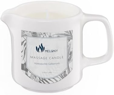 شمعة زيت التدليك، ليسيثين الصويا الطبيعي الصالح للأكل، سبا، هوريسوكل جالبانوم، 2.82 أونصة،