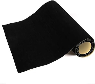 2Pcs Self Adhesive Felt Sheets, DIY Felt Adhesive Sheet For Art &amp; Crafts, Peel And Stick Felt For Drawer/Jewelry Box Felt Liner, Solid Color Felt Wallpaper (14.6" X 39.4", Black)