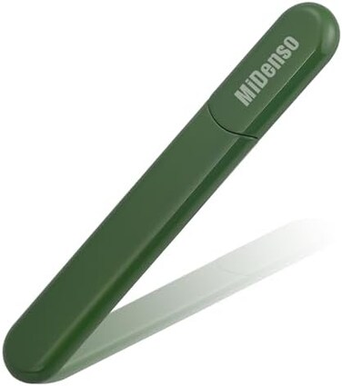 (Inch, Fruit Green) - Nail File, 2Nd Generation Unique Design Double Sided Crystal Nail Filer 3 In 1 Salon Nail Polish Top Xmas Stocking Present Idea For Women, Fruit Green