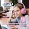 Midola Kids Headphones Bluetooth 5.3 Wireless 60H Play Time Volume Limit 85/110Db Over Ear Foldable Protection Headset/Wired Aux Cord Mic For Children Boy Girl Travel School Phone Pad Tablet Pink