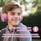 Midola Kids Headphones Bluetooth 5.3 Wireless 60H Play Time Volume Limit 85/110Db Over Ear Foldable Protection Headset/Wired Aux Cord Mic For Children Boy Girl Travel School Phone Pad Tablet Pink