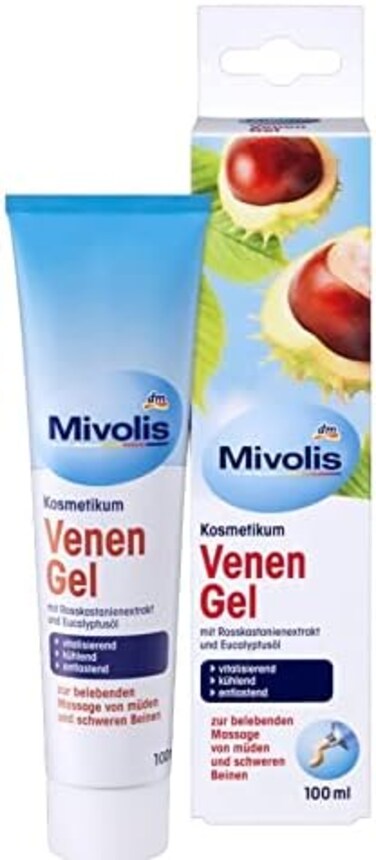 Vein Gel With Horse Chestnut Extract And Eucalyptus Oil, 100ml / 3, 38 Oz