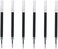 Muji Moma Smooth Writing Gel Ink Ballpoint Pen Refills, Black 0.5 mm, 6 Pack (Japan Import)