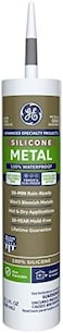 Ge Ge5050 Silicone Ii Aluminum And Metal Sealant, 10.3 Oz Tube, Metallic Gray