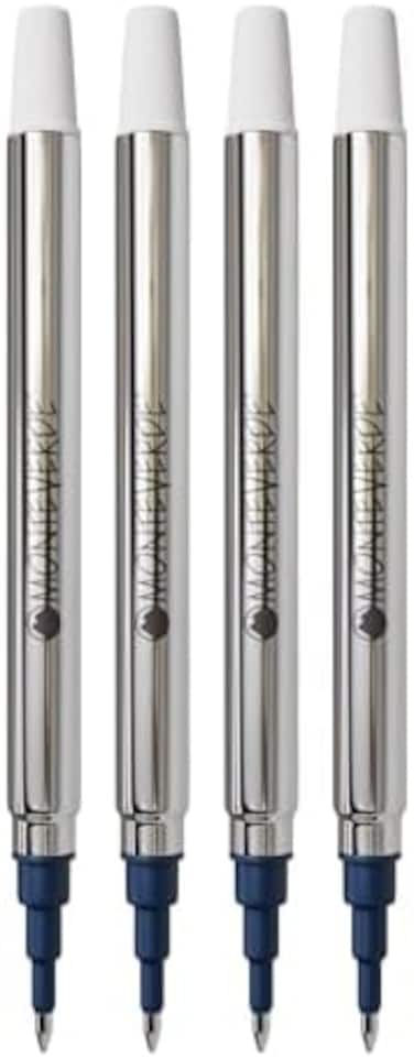 Monteverde Roller Ball Refill To Fit Sheaffer Roller Ball Pens - Fine Blue/Black Color 4 Pack (S223Bb)