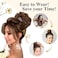 Morica (2 (Natural Black)) - 1Pcs Messy Hair Bun Hair Scrunchies Extension Curly Wavy Messy Synthetic Chignon For Women Updo Hairpiece(Colour:2 )