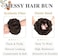 Morica (6 (Dark Brown)) - 1Pcs Messy Hair Bun Hair Scrunchies Extension Curly Wavy Messy Synthetic Chignon For Women Updo Hairpiece(Colour:6 )