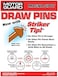 Motor Guard J20014 Magna-Spot Draw Pins مع طرف مهاجم، 2 مم، 500 حزمة