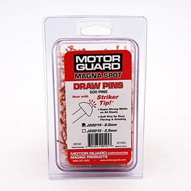 Motor Guard J20014 Magna-Spot Draw Pins مع طرف مهاجم، 2 مم، 500 حزمة