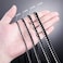 Black Chain Necklace For Men Women Water Resistent 316L Stainless Steel Big Thick Cuban Link Chains Plated &amp; Brushed Finish Silver Color With Gift Box (3.5-8 mm Wide, 14-36 Inches Long)