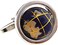 Globe Earth Really Spins Pair Cufflinks In A Presentation Gift Box &amp; Polishing Cloth