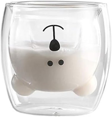 Cute Mugs Bear Tea Coffee Cup Milk Couple Double Wall Glass Mugs Funny Valentine's Day Birthday Gifts For You