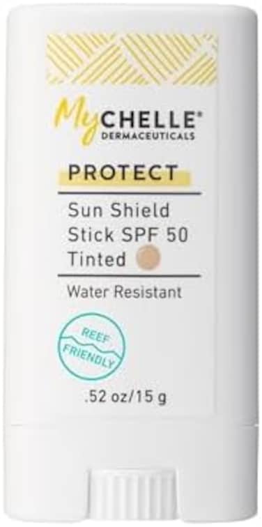 Mychelle Dermaceuticals Sun Shield Stick SPF 50 Tinted - Mineral Reef Safe Sunscreen For Face