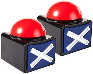 زر تنبيه Mymealivos Xl مع لعبة مسابقة التوافه بالصوت والضوء (2X)