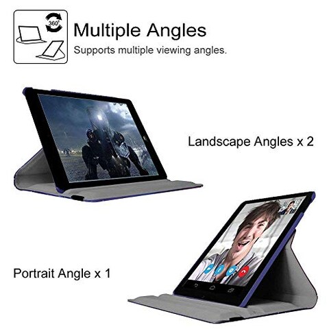 حافظة لجهاز iPad Air (الجيل الثالث) 10.5 بوصة 2019 / iPad Pro 10.5 بوصة 2017، غطاء حماية بحامل دوار 360 درجة، نوم/استيقاظ تلقائي