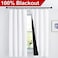 ستائر بيضاء مبطنة بالتعتيم بنسبة 100%، طبقتين سميكتين بالكامل، ستائر معزولة حراريًا للمطبخ/غرفة النوم (زوج واحد، عرض 42 بوصة × طول 63 بوصة لكل لوحة)