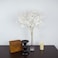Artificial Flower Fake Eucalyptus Leaves Faux Eucalyptus Stems For Home Party Wedding Decoration 3Pcs (White)