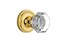 Nostalgic Warehouse Classic Rosette With Waldorf Crystal Door Knob, Privacy - 2.375", Polished Brass (704813)