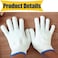 قفازات العمل، قفازات العمل اليدوية، قفازات السلامة، حماية العمل، الرجال والنساء، صناعة سميكة للشواء، قفازات إصلاح محبوكة، سلسلة متينة من أجل سلامة العمل، قطن سميك (6 أزواج)