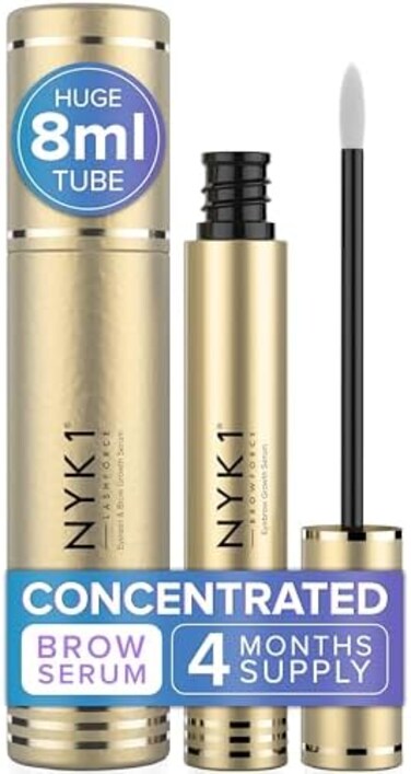Nyk1 Incredible Browforce Eyebrow Growth Serum For Thicker Brows (8ml) Eyebrow Serum To Grow Brows For Natural Longer Fuller Brows Brow Serum - Lash And Brow Growth Serum Enhancing Eye Brow Serums