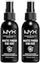 بخاخ إعداد المكياج الاحترافي من NYX - لمسة نهائية غير لامعة (عبوة من 2)، تركيبة نباتية (قد تختلف التعبئة)