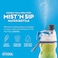 زجاجة مياه معزولة O2Cool Mist N' Sip - 20 أونصة، لون أزرق متدرج، وظيفة 2 في 1، عزل مزدوج الجدار، خالية من مادة BPA، مثالية للرياضة وركوب الدراجات والأنشطة الخارجية