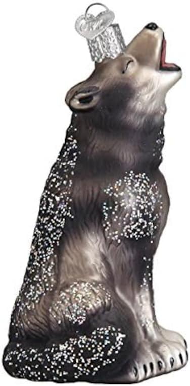 Old World Christmas Howling Wolf Glass Blown Ornament For Christmas Tree