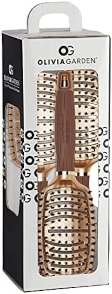 مجموعة فرش الشعر من السيراميك النانويرميك + أيون فليكس من أوليفيا جاردن تحتوي على Nt-Flexpro Nt-Flexbr وNt-Flexco (صندوق مكون من 3 قطع)