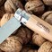 Opinel رقم 08 سكين جيب من الفولاذ المقاوم للصدأ قابل للطي للاستخدام اليومي مع مقبض من خشب الزان