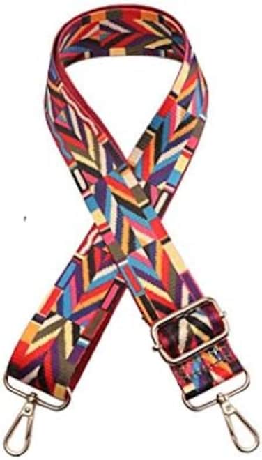 Purse Strap Replacement Guitar Style Multicolor Canvas Crossbody Strap For Handbags (25#)