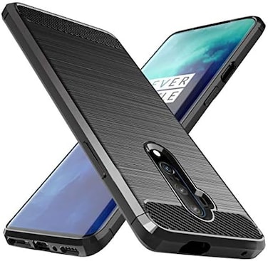 حافظة لهاتف Oneplus 7T Pro، غطاء هاتف واقٍ لكامل الجسم من مطاط البولي يوريثان المرن ممتص للصدمات لهاتف One Plus 7T Pro 5G Mclaren (أسود)