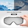 Outdoormaster Otg Ski Goggles - Over Glasses Ski/Snowboard Goggles For Men, Women &amp; Youth - 100% UV Protection (Black Frame + Vlt 15.6% Blue Lens)